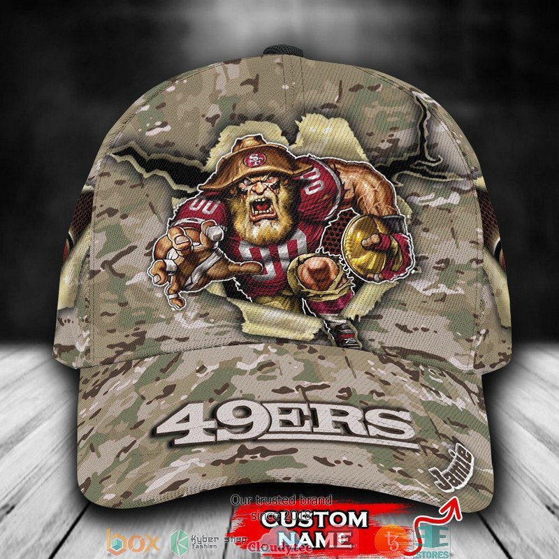 San Francisco 49ers CAMO Mascot NFL Custom Name Cap 3 San Francisco 49ers CAMO Mascot NFL Custom Name Cap word1