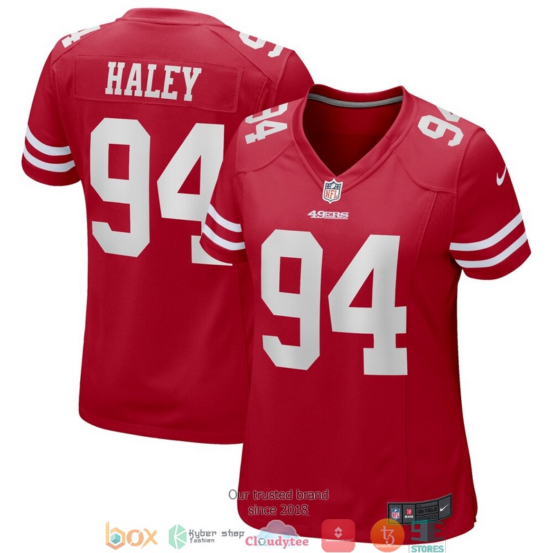 San Francisco 49ers Charles Haley Scarlet Game Retired Football Jersey 3 San Francisco 49ers Charles Haley Scarlet Game Retired Football Jersey word2