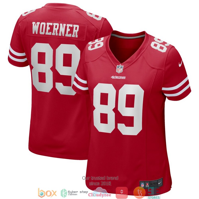 San Francisco 49ers Charlie Woerner Scarlet Football Jersey 1 San Francisco 49ers Charlie Woerner Scarlet Football Jersey word3
