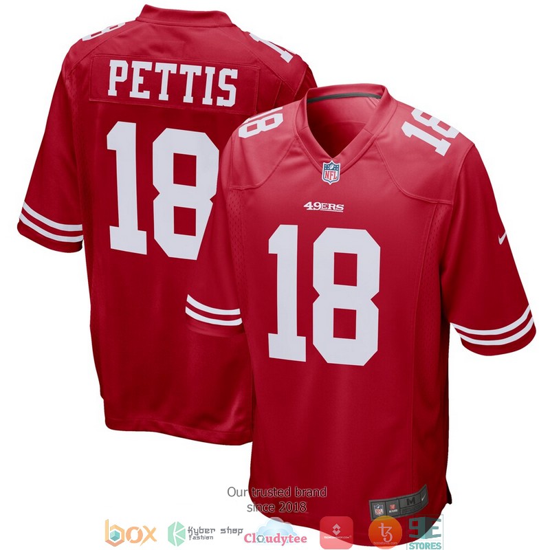 San Francisco 49ers Dante Pettis Scarlet Football Jersey word1