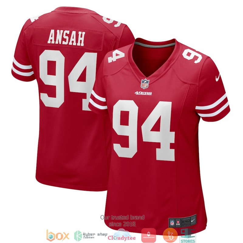 San Francisco 49ers Ezekiel Ansah 94 Scarlet Team Football Jersey 3 San Francisco 49ers Ezekiel Ansah 94 Scarlet Team Football Jersey word3