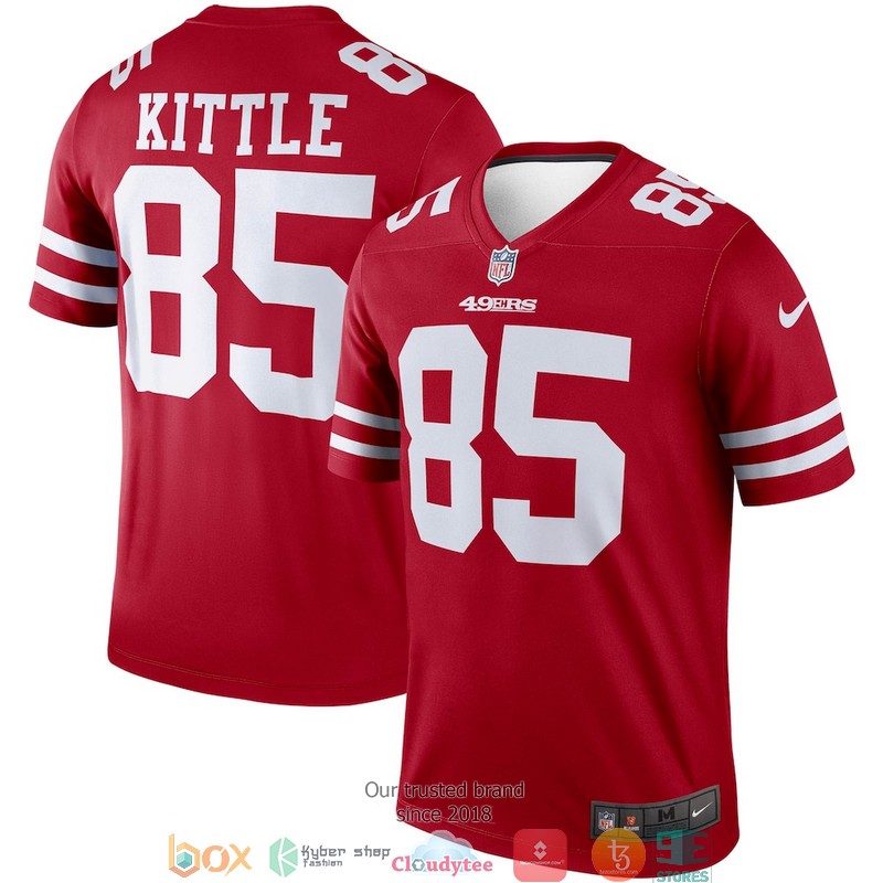 San Francisco 49ers George Kittle 85 Scarlet Legend Football Jersey 3 San Francisco 49ers George Kittle 85 Scarlet Legend Football Jersey word2