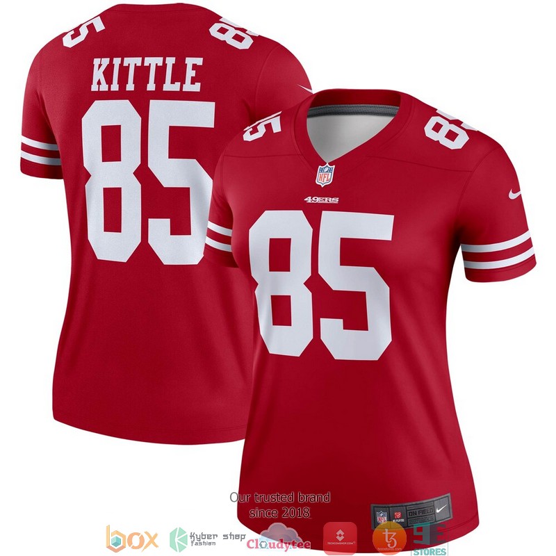 San Francisco 49ers George Kittle Scarlet Legend Football Jersey 2 San Francisco 49ers George Kittle Scarlet Legend Football Jersey word1