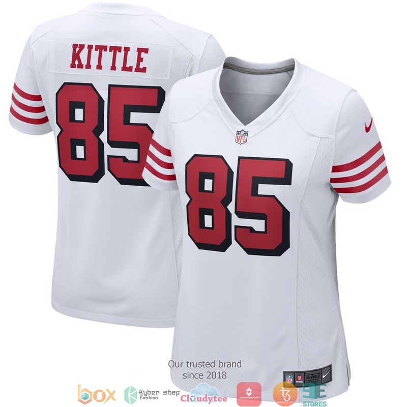 San Francisco 49ers George Kittle White Alternate Game Football Jersey word1