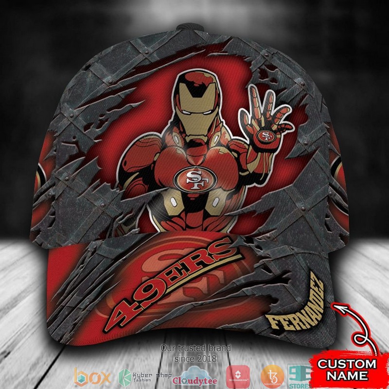 San Francisco 49ers Iron Man NFL Custom Name Cap 9 San Francisco 49ers Iron Man NFL Custom Name Cap word2