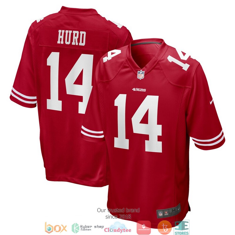 San Francisco 49ers Jalen Hurd Scarlet Football Jersey 1 San Francisco 49ers Jalen Hurd Scarlet Football Jersey word1