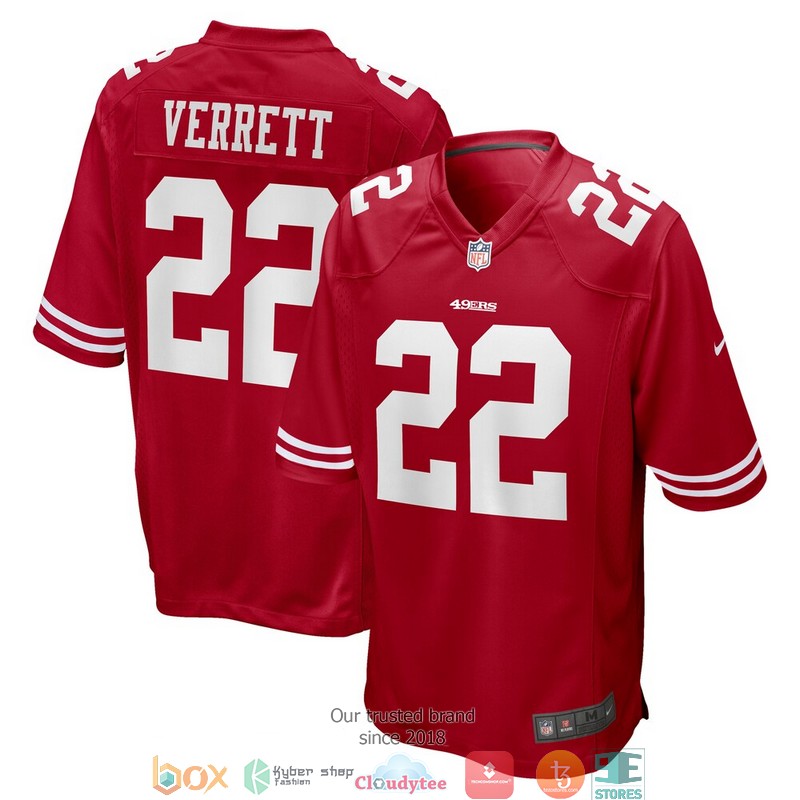 San Francisco 49ers Jason Verrett Scarlet Football Jersey word2