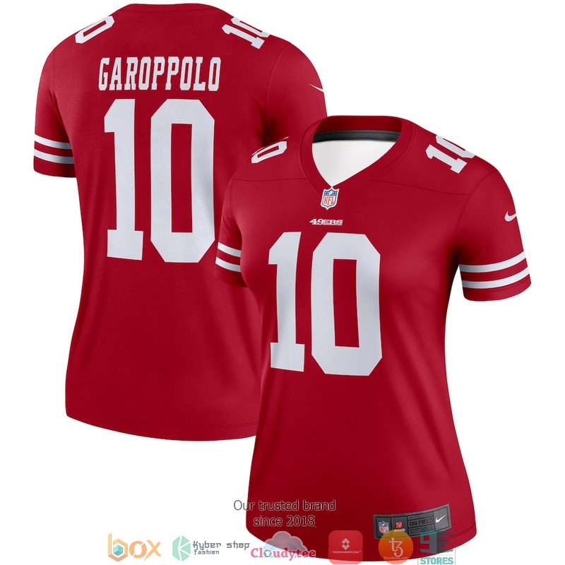 San Francisco 49ers Jimmy Garoppolo 10 Scarlet Legend Football Jersey 2 San Francisco 49ers Jimmy Garoppolo 10 Scarlet Legend Football Jersey word3