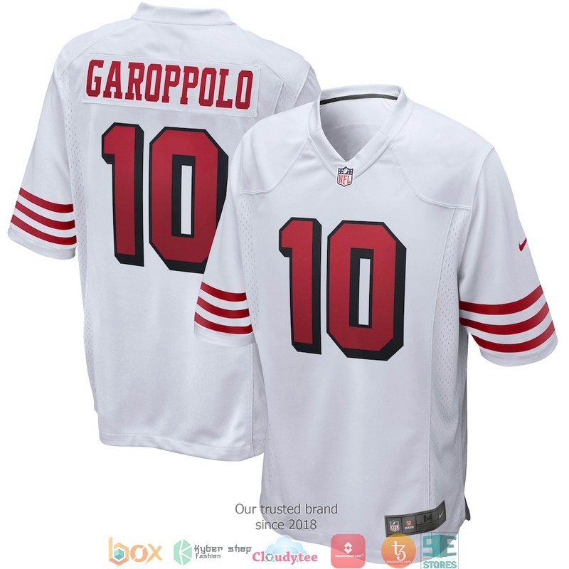 San Francisco 49ers Jimmy Garoppolo 10 White Alternate Football Jersey 2 San Francisco 49ers Jimmy Garoppolo 10 White Alternate Football Jersey word2
