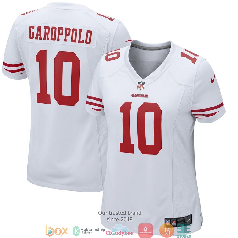 San Francisco 49ers Jimmy Garoppolo 10 White Football Jersey word1