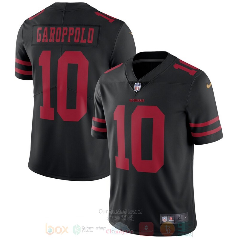 BEST San Francisco 49ers Jimmy Garoppolo Black Vapor Untouchable Jersey Football word2