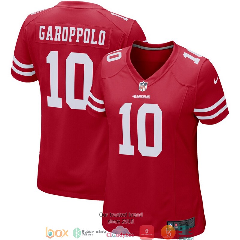 San Francisco 49ers Jimmy Garoppolo Scarlet Game Football Jersey word3