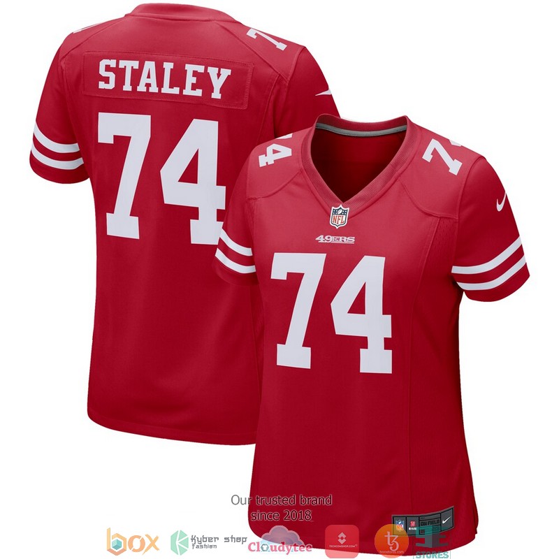 San Francisco 49ers Joe Staley Scarlet Game Football Jersey