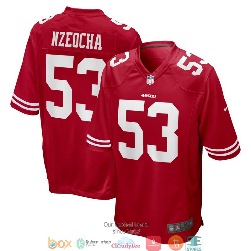 San Francisco 49ers Mark Nzeocha Scarlet Football Jersey 2 San Francisco 49ers Mark Nzeocha Scarlet Football Jersey word3