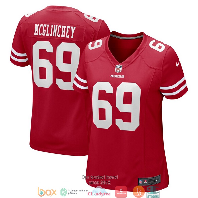 San Francisco 49ers Mike McGlinchey Scarlet Football Jersey 2 San Francisco 49ers Mike McGlinchey Scarlet Football Jersey word1