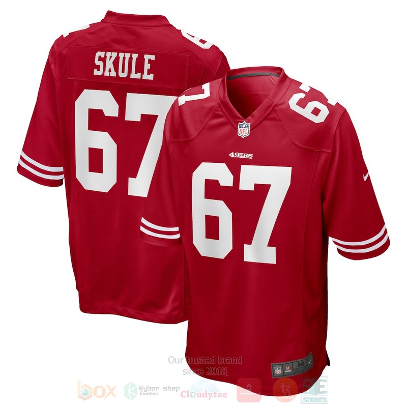 BEST San Francisco 49ers NFL Justin Skule Scarlet Jersey Football word1