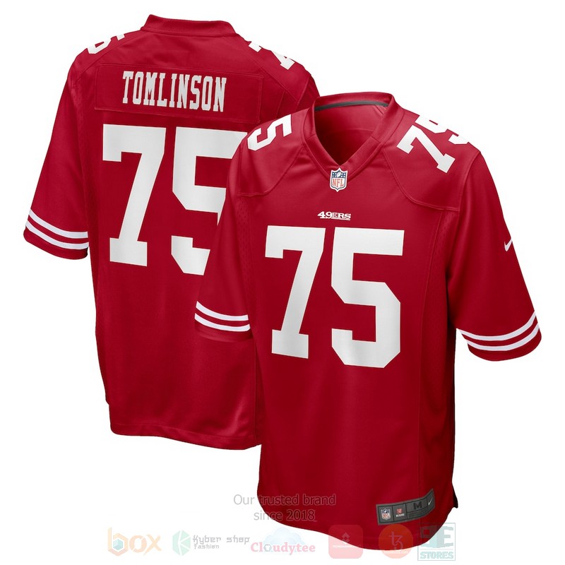 BEST San Francisco 49ers NFL Laken Tomlinson Scarlet Jersey Football word1