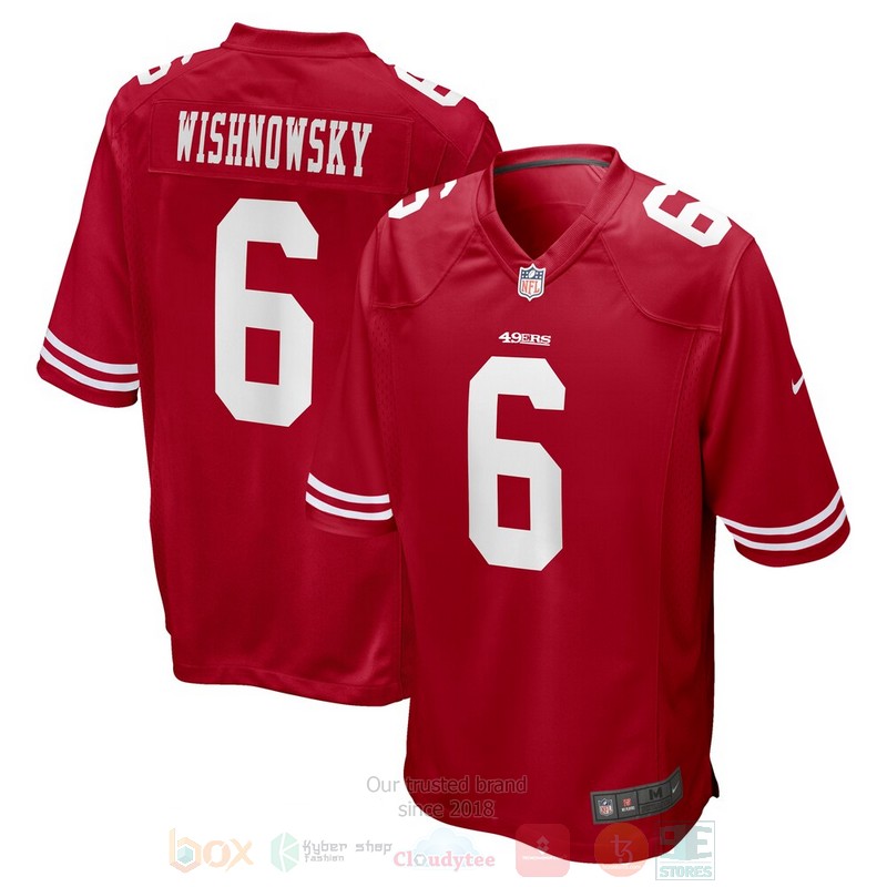 BEST San Francisco 49ers NFL Mitch Wishnowsky Scarlet Jersey Football 3 BEST San Francisco 49ers NFL Mitch Wishnowsky Scarlet Jersey Football word3