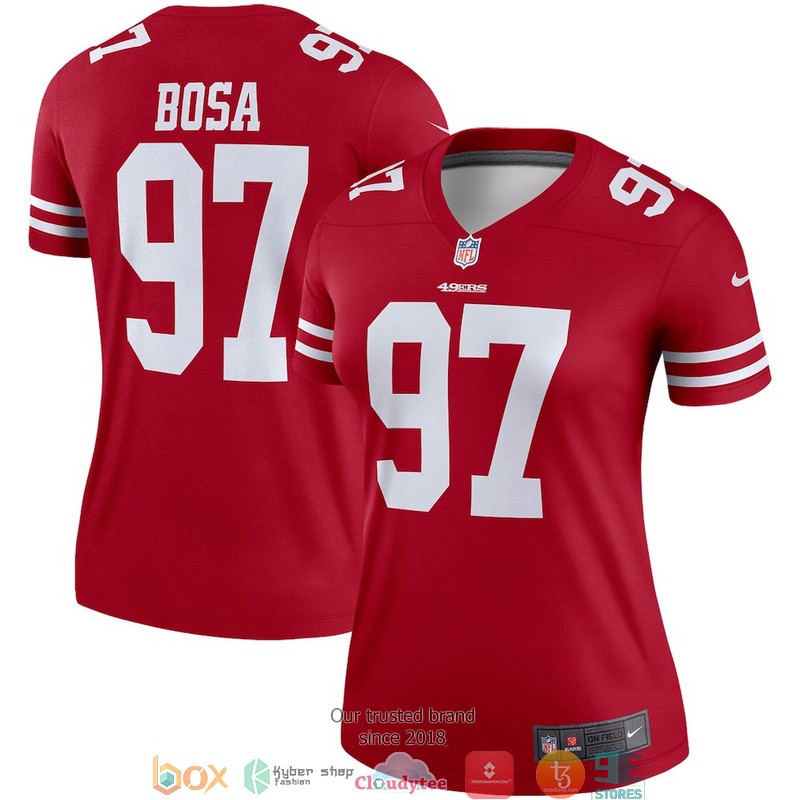 San Francisco 49ers Nick Bosa 97 Scarlet Legend Football Jersey 1 San Francisco 49ers Nick Bosa 97 Scarlet Legend Football Jersey word3