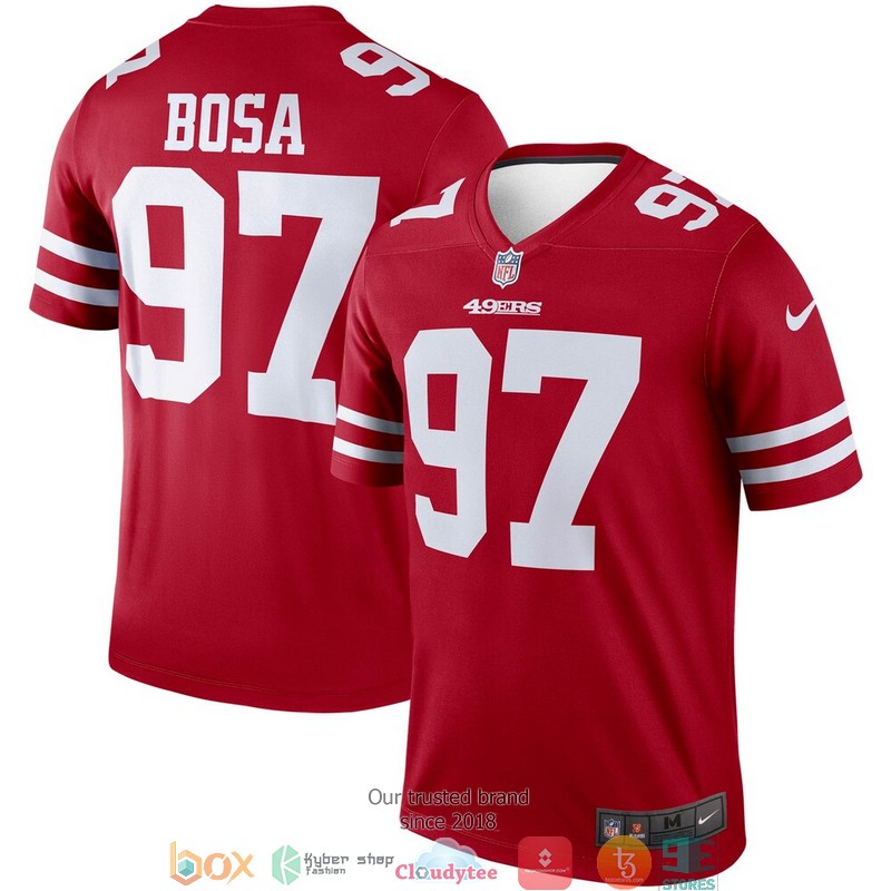 San Francisco 49ers Nick Bosa Scarlet Legend Football Jersey 1 San Francisco 49ers Nick Bosa Scarlet Legend Football Jersey word2
