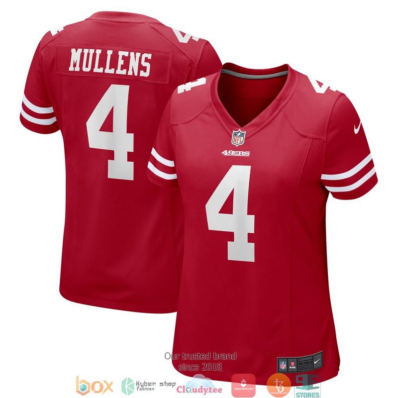 San Francisco 49ers Nick Mullens Scarlet Football Jersey 1 San Francisco 49ers Nick Mullens Scarlet Football Jersey word1