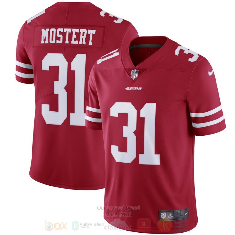 BEST San Francisco 49ers Raheem Mostert Scarlet Vapor Jersey Football 1 BEST San Francisco 49ers Raheem Mostert Scarlet Vapor Jersey Football word2