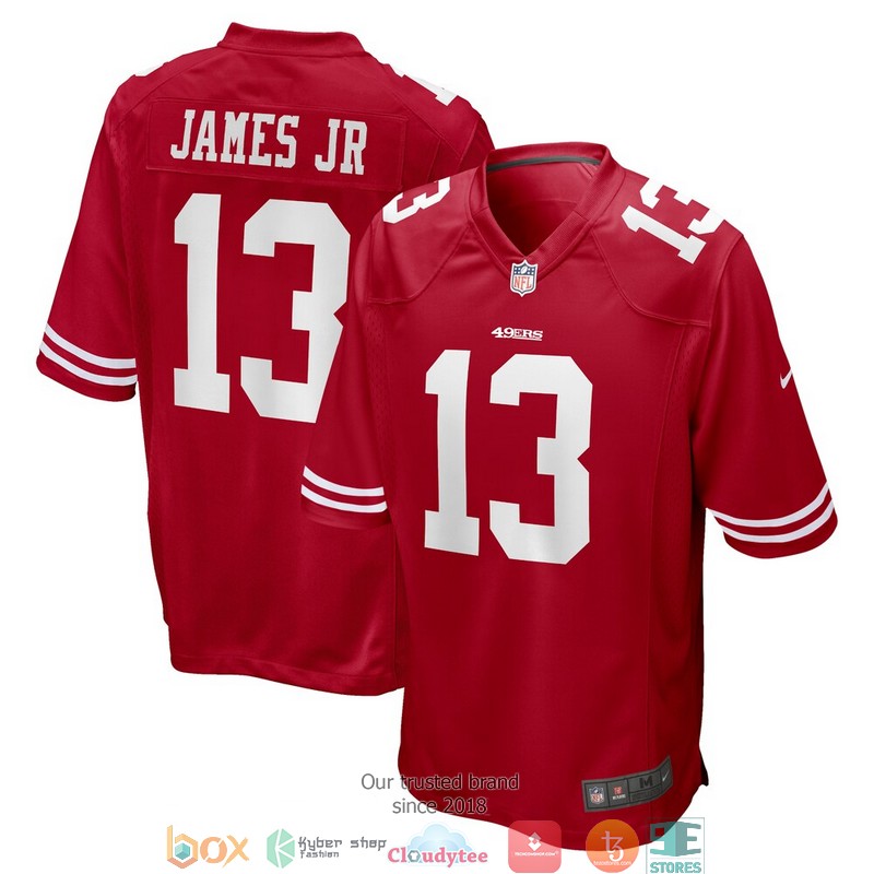 San Francisco 49ers Richie James Jr. Scarlet Football Jersey word2