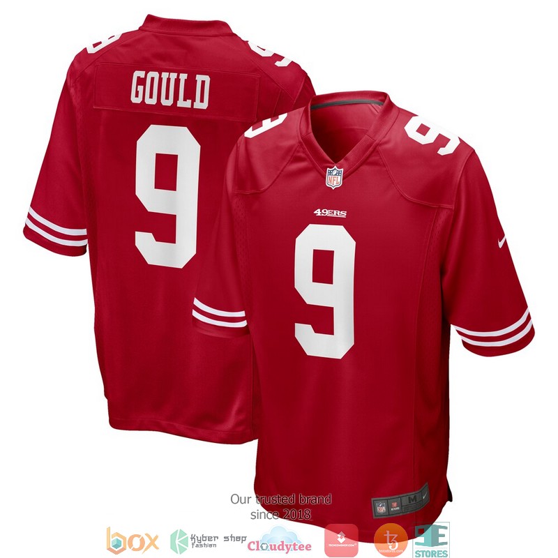 San Francisco 49ers Robbie Gould Scarlet Football Jersey word3