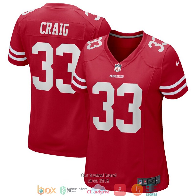 San Francisco 49ers Roger Craig Scarlet Game Retired Football Jersey 1 San Francisco 49ers Roger Craig Scarlet Game Retired Football Jersey word2