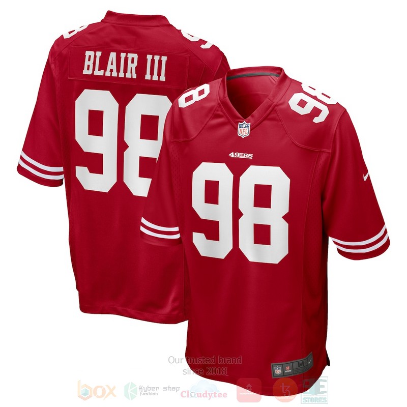 BEST San Francisco 49ers Ronald Blair III Scarlet Jersey Football word1