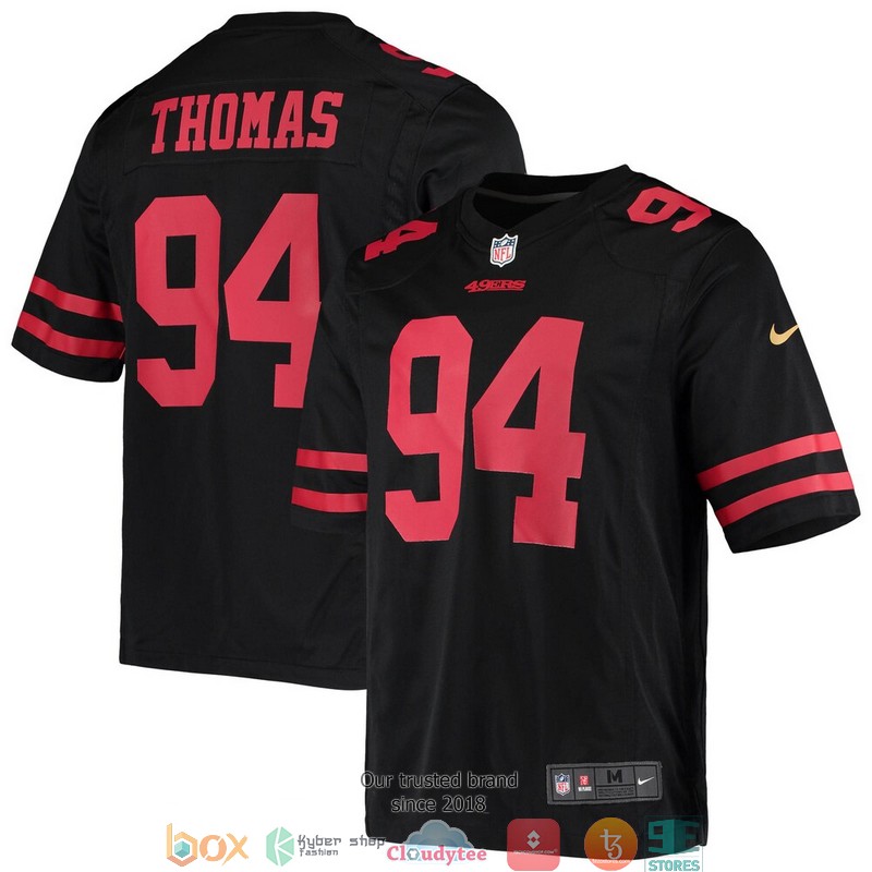 San Francisco 49ers Solomon Thomas Black Game Football Jersey