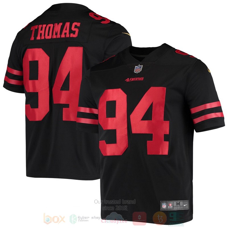 BEST San Francisco 49ers Solomon Thomas Black Vapor Jersey Football 1 BEST San Francisco 49ers Solomon Thomas Black Vapor Jersey Football word2