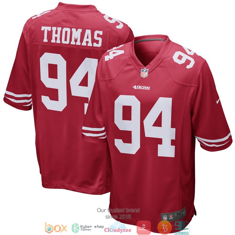 San Francisco 49ers Solomon Thomas Scarlet Game Football Jersey