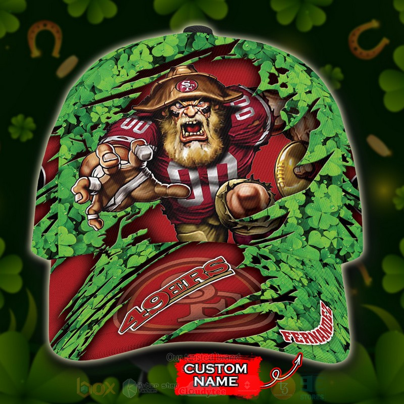 BEST San Francisco 49ers St Patrick Day Mascot Custom Classic Cap word1