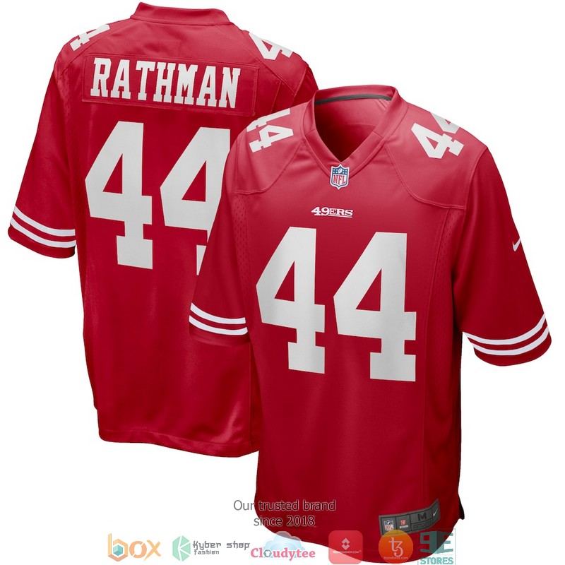 San Francisco 49ers Tom Rathman 44 Scarlet Game Retired Football Jersey 1 San Francisco 49ers Tom Rathman 44 Scarlet Game Retired Football Jersey word2