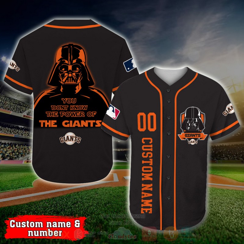 BEST San Francisco Giants, Darth Vader Custom AOP Baseball Jersey word1