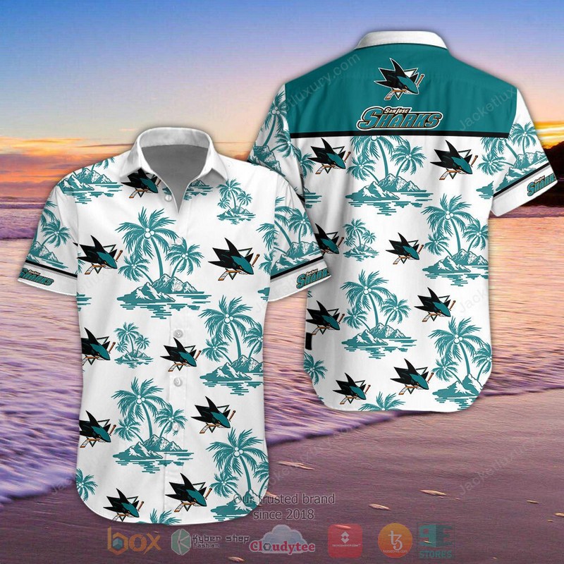 HOT San Jose Sharks Hawaiian Shirt, Shorts word3