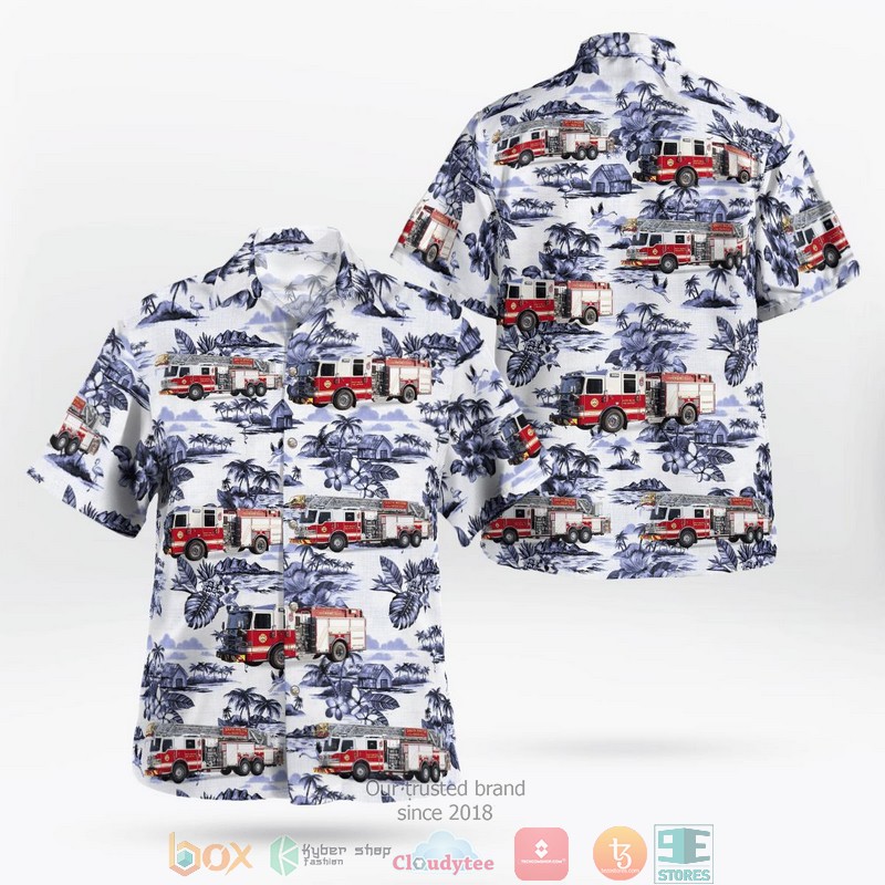 Santa Rosa Beach Florida South Walton Fire District Aloha Shirt word2