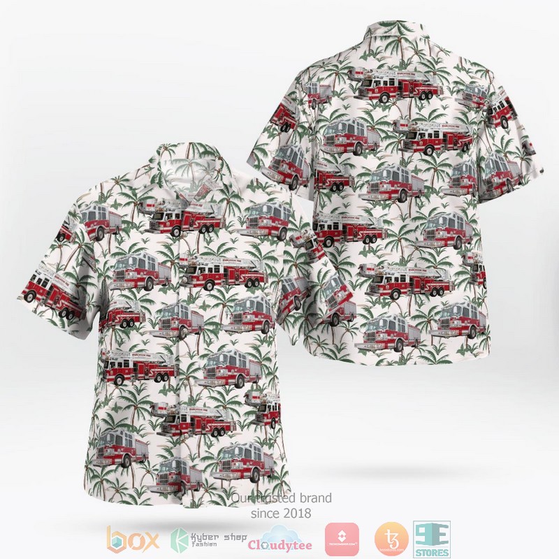 NEW Saskatoon Fire Department Saskatchewan Canada Fleet Aloha Shirt