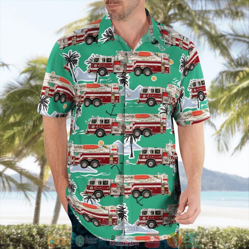 NEW Sault Ste. Marie Michigan Sault Ste. Marie Fire Department Aloha Shirt 3 NEW Sault Ste. Marie Michigan Sault Ste. Marie Fire Department Aloha Shirt word1