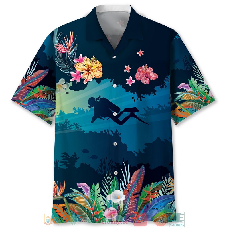 NEW Scuba Diving Beach Tropical Hawaiian Shirt 5 NEW Scuba Diving Beach Tropical Hawaiian Shirt word1