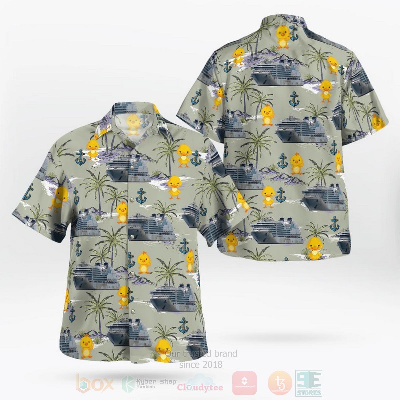 BEST Seabourn Cruise Line Seabourn Encore 3D Aloha Shirt word3