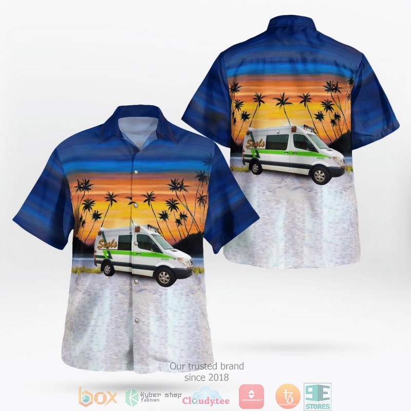 Seals Ambulance Service Indianapolis Indiana Fleet Hawaiian Shirt word3