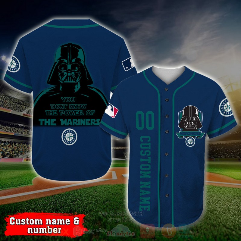 BEST Seattle Mariners, Darth Vader Custom AOP Baseball Jersey