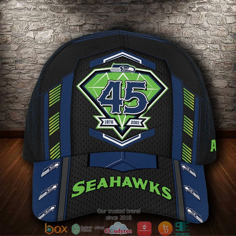 Seattle Seahawks Anniversary NFL Custom Name Cap word1