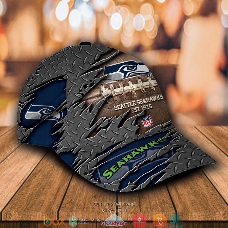 Seattle Seahawks Luxury NFL Grey Custom Name Cap 2 Seattle Seahawks Luxury NFL Grey Custom Name Cap word1