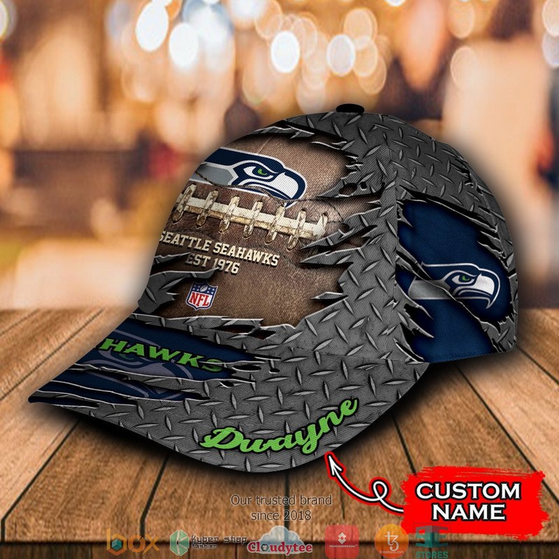 Seattle Seahawks Luxury NFL Grey Custom Name Cap 3 Seattle Seahawks Luxury NFL Grey Custom Name Cap word1