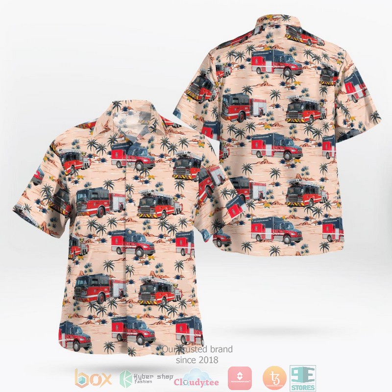 Service de securite incendie de Montreal Quebec Canada Fleet Aloha Shirt word2