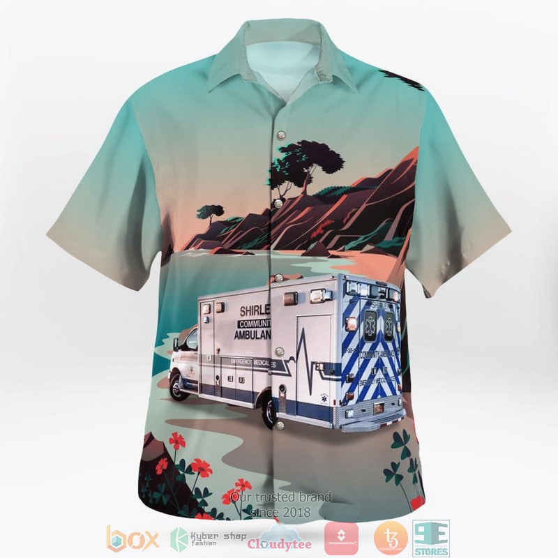 NEW Shirley New York Shirley Community Ambulance Aloha Shirt 2 NEW Shirley New York Shirley Community Ambulance Aloha Shirt word1