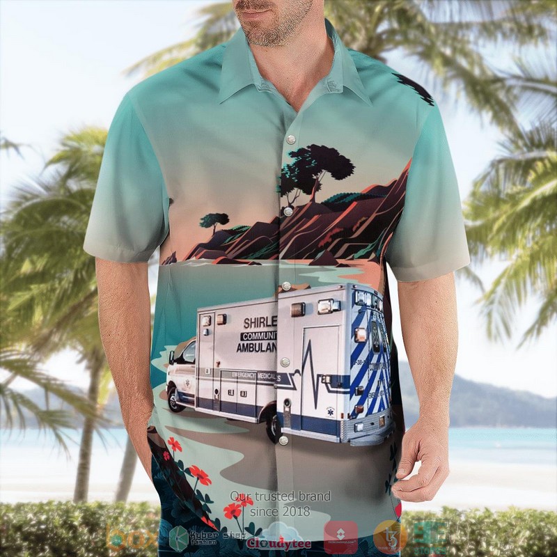 NEW Shirley New York Shirley Community Ambulance Aloha Shirt 3 NEW Shirley New York Shirley Community Ambulance Aloha Shirt word1